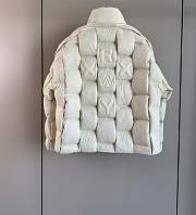 Okify Moncler White Zippered Down Jacket Unisex - 2