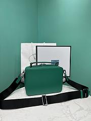 Okify Prada Brique Medium Saffiano Leather Bag In Green 2VH069 22x16x6cm - 3