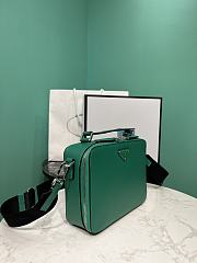 Okify Prada Brique Medium Saffiano Leather Bag In Green 2VH069 22x16x6cm - 4