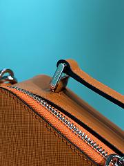 Okify Prada Brique Medium Saffiano Leather Bag In Dark Orange 2VH069 22x16x6cm - 5