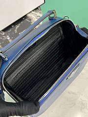 Okify Prada Brique Medium Saffiano Leather Bag In Dark Blue 2VH069 22x16x6cm - 6