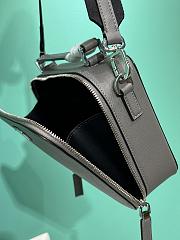 Okify Prada Brique Medium Saffiano Leather Bag In Gray 2VH069 22x16x6cm - 3