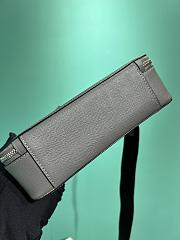 Okify Prada Brique Medium Saffiano Leather Bag In Gray 2VH069 22x16x6cm - 5