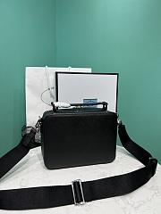 Okify Prada Brique Medium Saffiano Leather Bag In Black 2VH069 22x16x6cm - 6