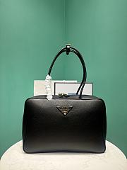 Okify Prada Large Leather Top Handle Bag In Black 1BB128 35x23x10cm - 1