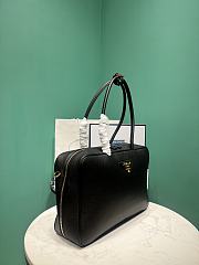 Okify Prada Large Leather Top Handle Bag In Black 1BB128 35x23x10cm - 4