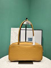 Okify Prada Medium Leather Top Handle Bag In Yellow 1BB126 29x14x8.5cm - 6