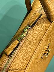 Okify Prada Medium Leather Top Handle Bag In Yellow 1BB126 29x14x8.5cm - 5