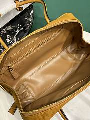 Okify Prada Medium Leather Top Handle Bag In Yellow 1BB126 29x14x8.5cm - 3