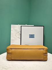 Okify Prada Medium Leather Top Handle Bag In Yellow 1BB126 29x14x8.5cm - 2