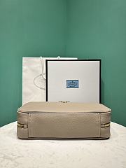 Okify Prada Medium Leather Top Handle Bag In Beige 1BB126 29x14x8.5cm - 6