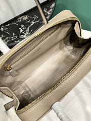 Okify Prada Medium Leather Top Handle Bag In Beige 1BB126 29x14x8.5cm - 5
