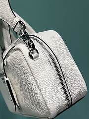 Okify Prada Leather Top Handle Bag In White 1BB102 24x12x8.5cm - 6