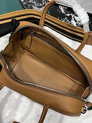 Okify Prada Leather Top Handle Bag In Brown 1BB102 24x12x8.5cm - 5