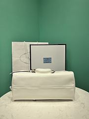 Okify Prada Dangle Medium Leather Top Handle Bag In White 1BB138 30x14x13.5cm - 3