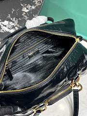 Okify Prada Dangle Medium Leather Top Handle Bag In Black 1BB138 30x14x13.5cm - 2