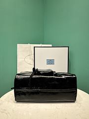 Okify Prada Dangle Medium Leather Top Handle Bag In Black 1BB138 30x14x13.5cm - 4