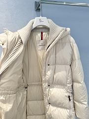 Okify Moncler White Long Down Jacket Unisex - 6