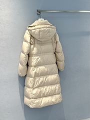 Okify Moncler White Long Down Jacket Unisex - 4