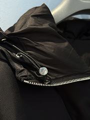 Okify Prada Black Waist Hooded Down Jacket For Women - 4