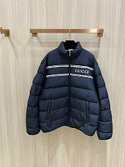 Okify Gucci Nylon Dark Blue Down Jacket Unisex - 1