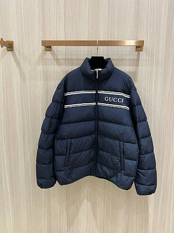 Okify Gucci Nylon Dark Blue Down Jacket Unisex