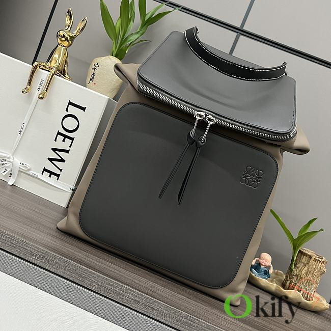 Okify Loewe Goya Backpack In Black And Gray 41x37x15cm  - 1