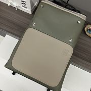Okify Loewe Goya Backpack In Beige And Green 41x37x15cm  - 4