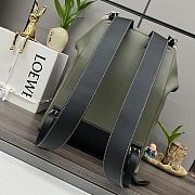 Okify Loewe Goya Backpack In Beige And Green 41x37x15cm  - 2