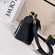 Okify Loewe Puzzle Small Bag In Black Calfskin And Suede 24x16.5x10.5cm - 2