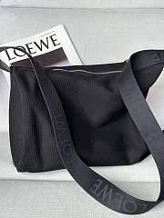 Okify Loewe Flex Small Loop Bucket Bag Black Canvas And Brown Suede 32x12x28cm - 5