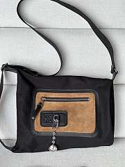 Okify Loewe Flex Small Loop Bucket Bag Black Canvas And Brown Suede 32x12x28cm - 2
