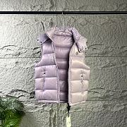Okify Moncler Bormes Purple Sleeveless Hooded Down Vest Unisex  - 2
