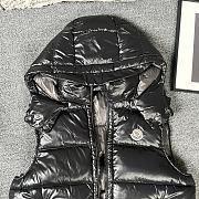 Okify Moncler Bormes Black Sleeveless Hooded Down Vest Unisex  - 3