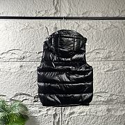 Okify Moncler Bormes Black Sleeveless Hooded Down Vest Unisex  - 6