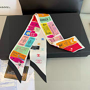 Okify CC Colorful Twill Silk Scarf 25997 120x6cm - 3