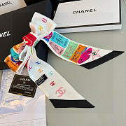 Okify CC Colorful Twill Silk Scarf 25997 120x6cm - 1