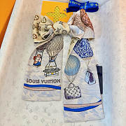 Okify Louis Vuitton Up and Away Silk Twilly Scarf 120x8cm 25999 - 4