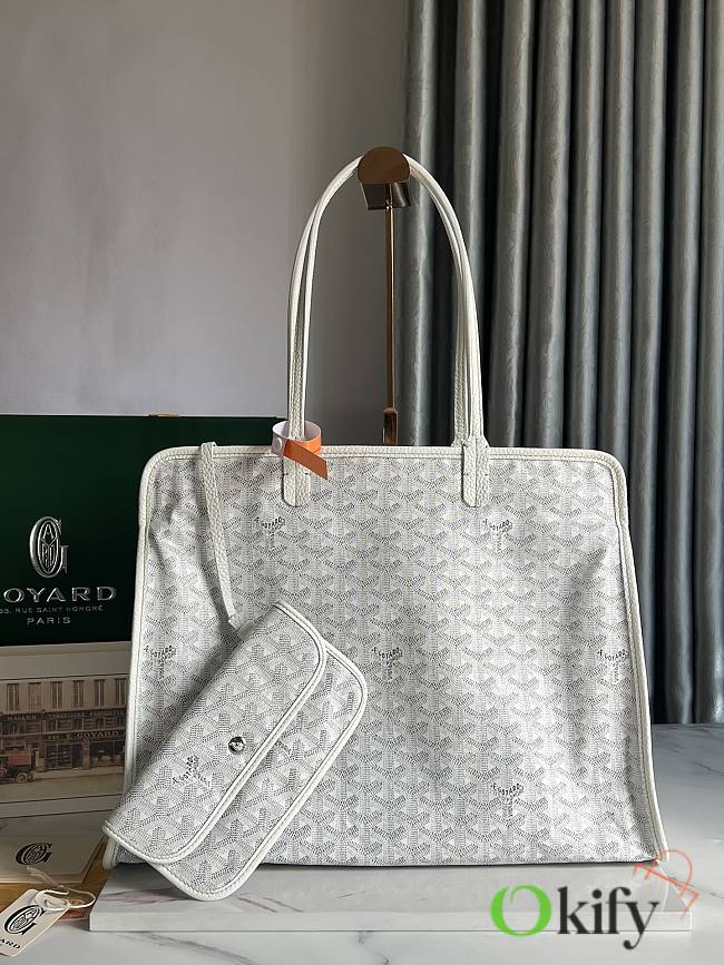 Okify Goyard Hardy PM Bag In White 40x31x17cm  - 1