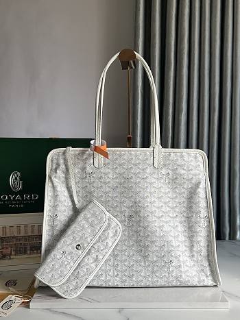 Okify Goyard Hardy PM Bag In White 40x31x17cm 