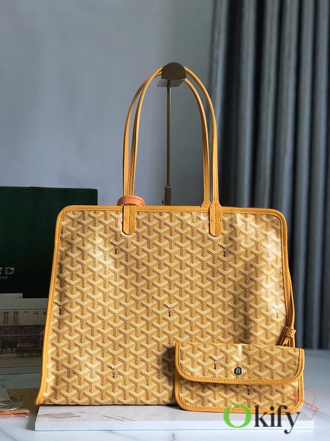 Okify Goyard Hardy PM Bag In Yellow 40x31x17cm  - 1
