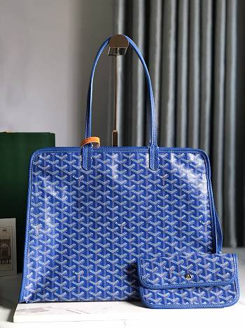 Okify Goyard Hardy PM Bag In Blue 40x31x17cm 