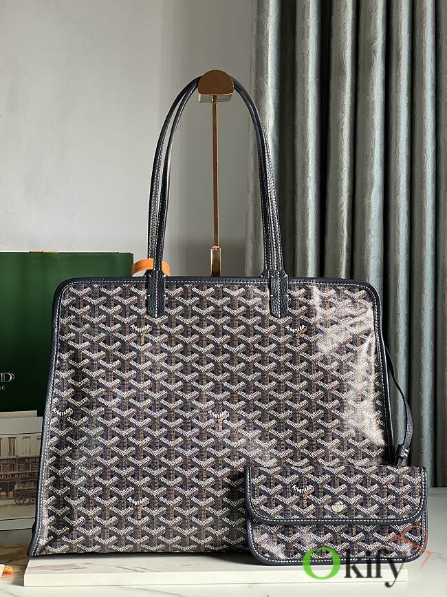 Okify Goyard Hardy PM Bag In Dark Blue 40x31x17cm  - 1