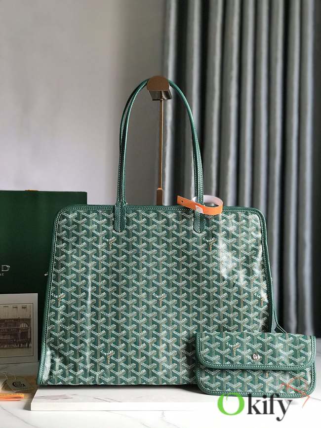 Okify Goyard Hardy PM Bag In Green 40x31x17cm  - 1