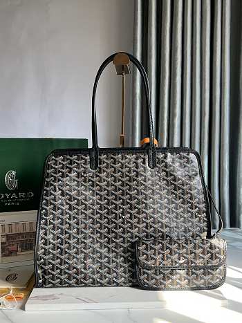 Okify Goyard Hardy PM Bag In Black 40x31x17cm 