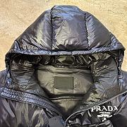 Okify Prada Black Hooded Sleevesless Down Jacket Unisex - 3