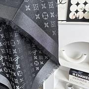 Okify Louis Vuitton Black Wool And Silk Square Scarf 140x140cm - 4