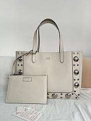 Okify Valentino Garavani Nellcôte Bag In White Calfskin 40x30x13cm - 1