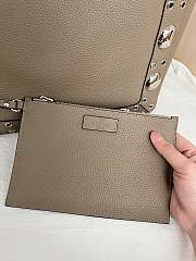 Okify Valentino Garavani Nellcôte Bag In Gray Calfskin 40x30x13cm - 3