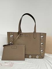 Okify Valentino Garavani Nellcôte Bag In Gray Calfskin 40x30x13cm - 1